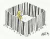 Cartoon: bar code (small) by yasar kemal turan tagged bar code