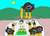 Cartoon: birthday (small) by yasar kemal turan tagged birthday,love,ostrich