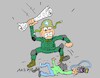 Cartoon: carriage return (small) by yasar kemal turan tagged carriage,return