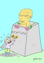 Cartoon: children and Atatürk (small) by yasar kemal turan tagged children,atatürk,turkey,love