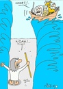 Cartoon: coincidence (small) by yasar kemal turan tagged coincidence,noah,moses