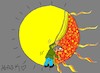 Cartoon: curtain (small) by yasar kemal turan tagged curtain