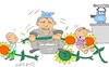 Cartoon: difficult lives (small) by yasar kemal turan tagged difficult,lives