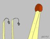 Cartoon: disbursing (small) by yasar kemal turan tagged disbursing,match,power,matches