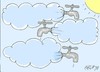 Cartoon: drought (small) by yasar kemal turan tagged drought,rain,tap