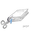 Cartoon: enemy (small) by yasar kemal turan tagged enemy,scissors