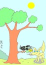 Cartoon: eye (small) by yasar kemal turan tagged eye glasses fox crow cheese mistake