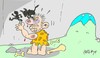 Cartoon: real (small) by yasar kemal turan tagged facts,hunt,real