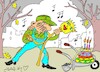 Cartoon: final tango (small) by yasar kemal turan tagged final,tango