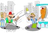 Cartoon: friendship of the workers (small) by yasar kemal turan tagged friendship,of,the,workers