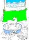 Cartoon: green curtain (small) by yasar kemal turan tagged green,curtain