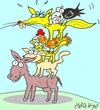 Cartoon: Guests (small) by yasar kemal turan tagged guests bremen fox crow cheese