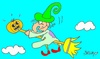 Cartoon: Halloween (small) by yasar kemal turan tagged halloween witch