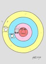 Cartoon: hard target (small) by yasar kemal turan tagged hard,target,targetboard,shot