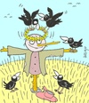 Cartoon: honor (small) by yasar kemal turan tagged honor love crow railing crown