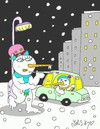 Cartoon: hot night (small) by yasar kemal turan tagged hot night sex snowman