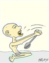 Cartoon: hunger (small) by yasar kemal turan tagged hunger spoon africa