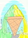 Cartoon: waterfall (small) by yasar kemal turan tagged ice,waterfall,cream,fruity