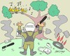 Cartoon: intervention Gezi (small) by yasar kemal turan tagged intervention