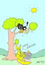 Cartoon: La Fontaine-story (small) by yasar kemal turan tagged la,fontaine,fox,crow,cheese,story