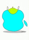 Cartoon: last journey (small) by yasar kemal turan tagged migration steve jobs angel apple dead love grave