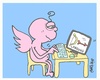 Cartoon: lazy-enter (small) by yasar kemal turan tagged lazy,loading,love,valentine,eros,internet,computer,facebook