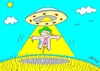 Cartoon: liberation (small) by yasar kemal turan tagged liberation railing ufo