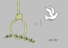 Cartoon: life (small) by yasar kemal turan tagged life execution pigeon olive branch love