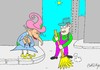 Cartoon: love (small) by yasar kemal turan tagged love,broom,witch