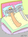 Cartoon: Not war make love! (small) by yasar kemal turan tagged hammer,nail,shag,after,bed