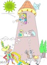 Cartoon: love story (small) by yasar kemal turan tagged love,story