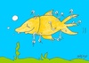 Cartoon: lucky (small) by yasar kemal turan tagged lucky,fish