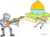 Cartoon: Mescidi Aksa (small) by yasar kemal turan tagged mescidi,aksa