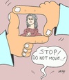 Cartoon: moment (small) by yasar kemal turan tagged moment,love,leonardo,da,vinci,mona,lisa