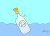 Cartoon: news (small) by yasar kemal turan tagged news,internet,bottle,computer,sea