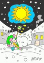 Cartoon: nightmare (small) by yasar kemal turan tagged nightmare snowman sun love