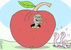 Cartoon: occupation (small) by yasar kemal turan tagged enemy occupation apple foundedapple caterpillar worm snake