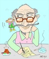 Cartoon: Oguz Aral-master (small) by yasar kemal turan tagged oguz aral master artist