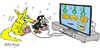 Cartoon: Online (small) by yasar kemal turan tagged online