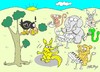 Cartoon: orchestra (small) by yasar kemal turan tagged orchestra fox crow cheese animals