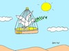Cartoon: power (small) by yasar kemal turan tagged power,pigeon,freedom,olivebranch