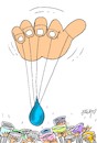 Cartoon: right to water (small) by yasar kemal turan tagged right,to,water