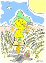 Cartoon: scarecrow (small) by yasar kemal turan tagged scarecrow field sun oil