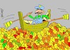 Cartoon: sea of love (small) by yasar kemal turan tagged sea,of,love