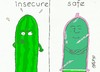 Cartoon: secure cucumber (small) by yasar kemal turan tagged salat,secure,cucumber,ehec