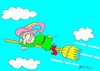 Cartoon: short break (small) by yasar kemal turan tagged break,witch,sleep