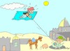 Cartoon: Sinbad (small) by yasar kemal turan tagged sinbad,skein,rope,yarn,succor,danger