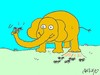 Cartoon: small scream (small) by yasar kemal turan tagged outcry ant elephant nest