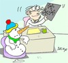 Cartoon: snow disease (small) by yasar kemal turan tagged snow disease snowman doctor love