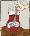 Cartoon: spoons and sugars (small) by yasar kemal turan tagged spoons,and,sugars